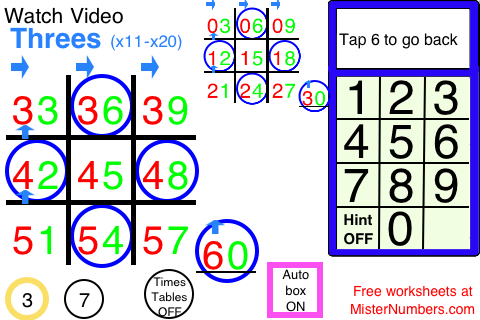 Tic Tac Toe app revealing the Sixes